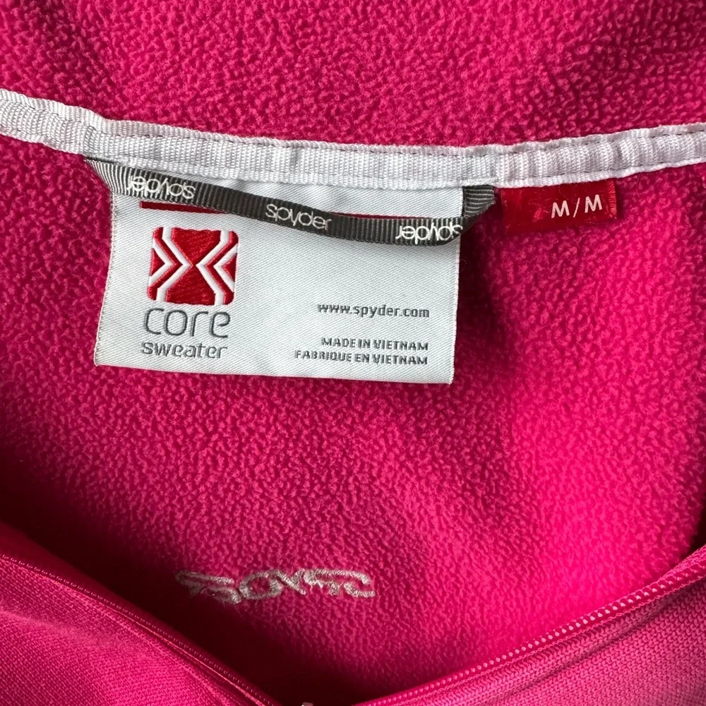 Spyder Core Sweater Fleece Lined Jacket Warm Outdoor Ski Layer Cozy Pink Medium
